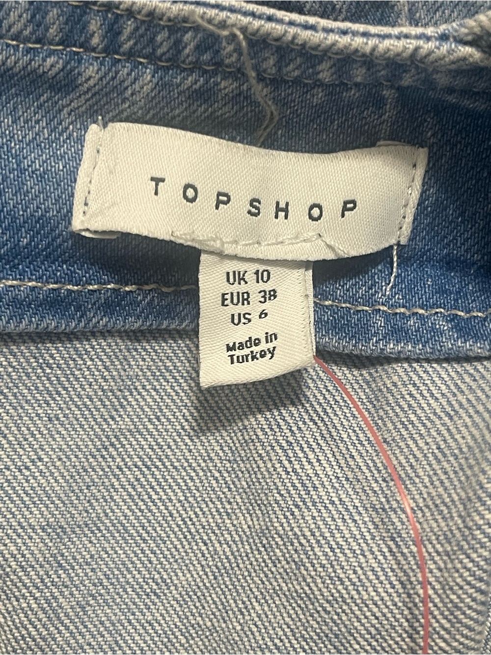 Brand New Topshop Denim dropped Waist Midi Dress Size 6 - Picture 5 of 8